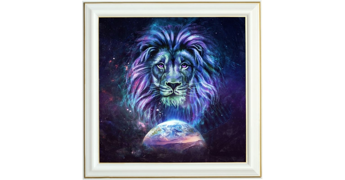 Broderie Diamant Lion Et Plan Te X Cm Lartera